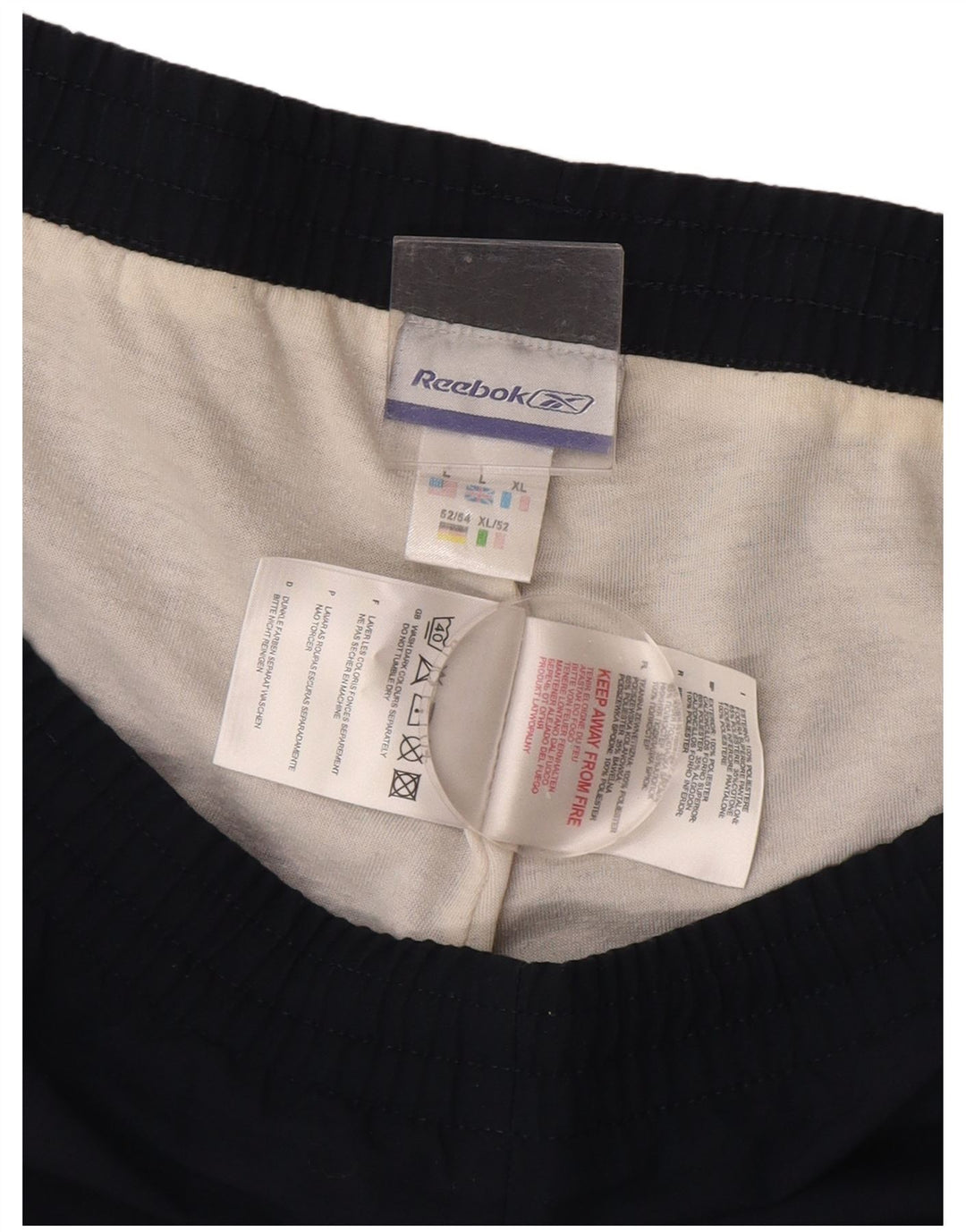 Reebok - Pantalón de chándal para hombre, color azul marino, poliéster