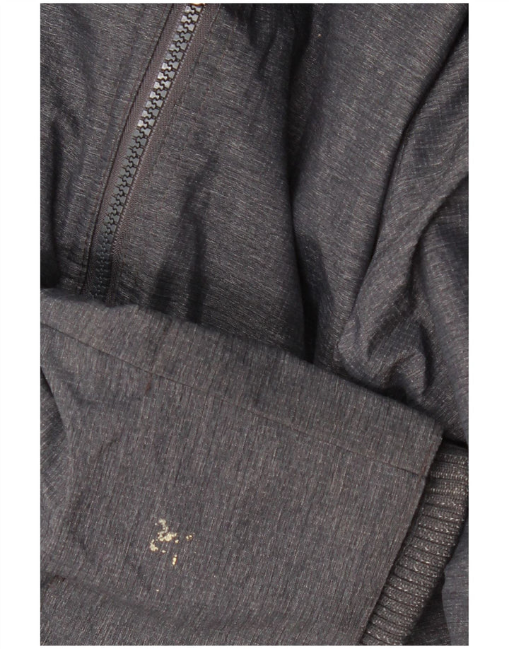 SUPERDRY Chaqueta cortavientos con estampado Windcheater para mujer, talla 40, talla grande, gris