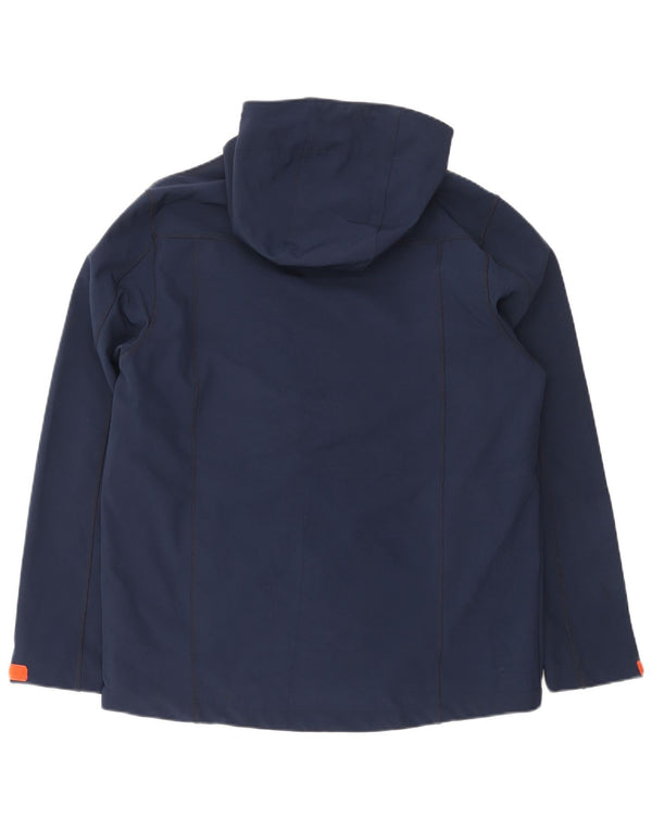 Chaqueta cortavientos con capucha para hombre Mountain Warehouse UK 40 Large Azul marino