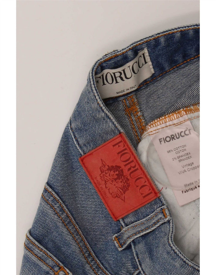 Vaqueros Fiorucci Mujer Crop Bootcut W27 L24 Algodón Azul