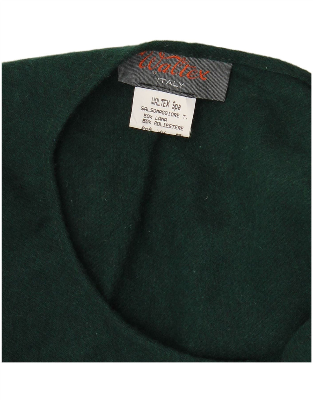 Vintage mujer Poncho abrigo un tamaño lana verde