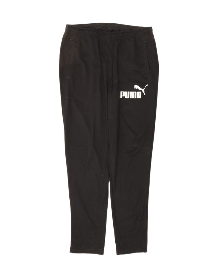 PUMA Mens Graphic Tracksuit Trousers Medium  Black Polyester