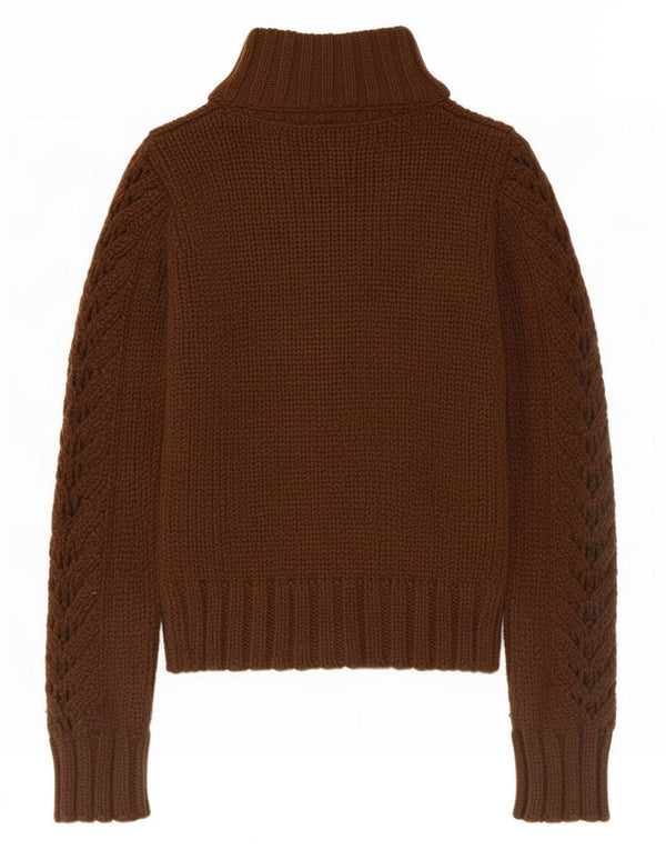Zara Mujer Cárdigan Suéter UK 42 Marrón Medio