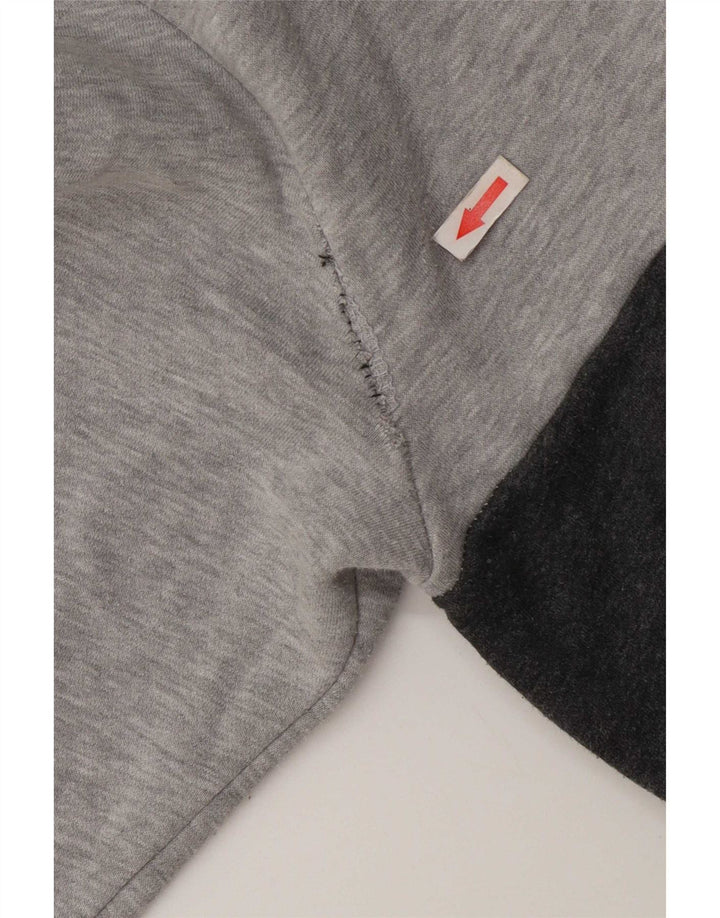 Fila Hombre Sudadera Jumper Grande Gris Colorblock Algodón