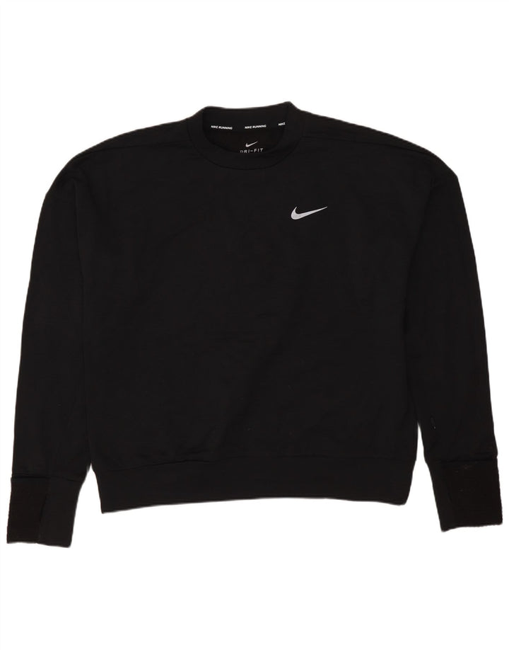 Nike Dri Fit - Sudadera holgada para hombre, talla XS, poliéster negro