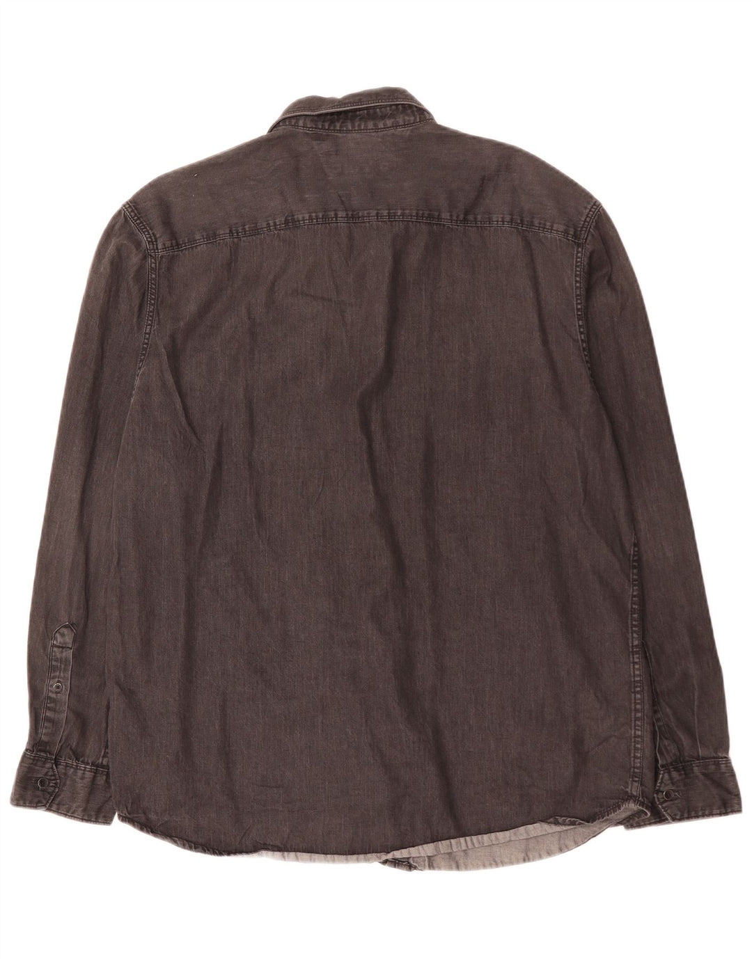 CALVIN KLEIN JEANS Camisa vaquera para hombre Grande Algodón negro