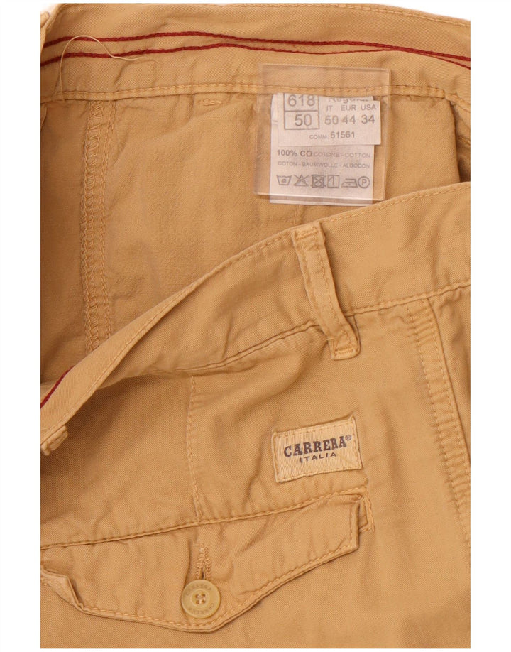 CARRERA Mens 618 pantalones cortos cargo regulares it 50 grande W34 algodón beige