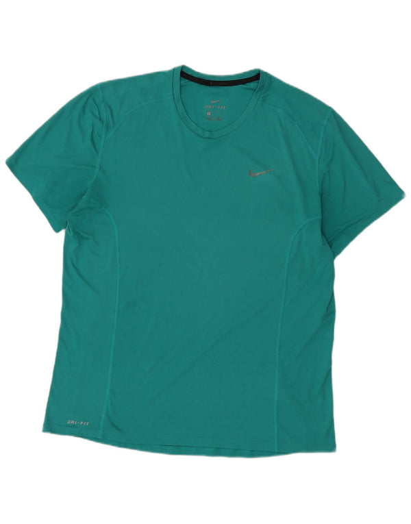 Nike - Camiseta Dri Fit para hombre, talla grande, poliéster verde