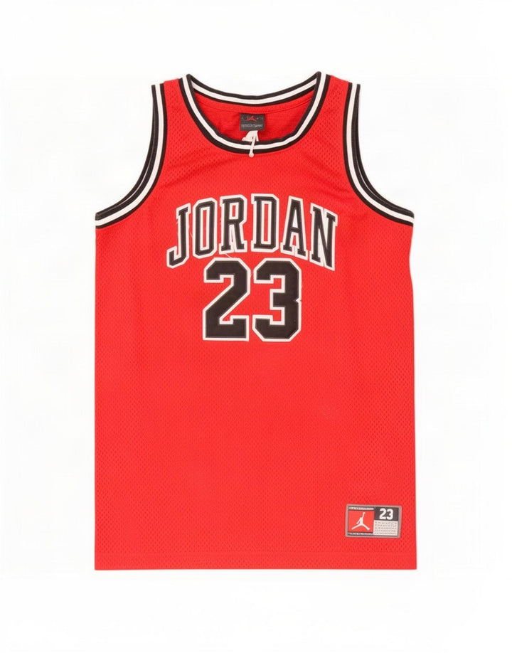 Jordan Boys Graphic Vest Top 12-13 años Grande Rojo Poliéster