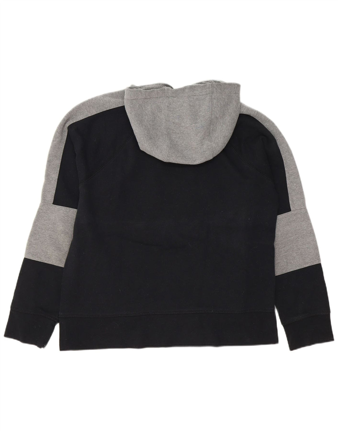 DKNY Mens Hoodie Jumper Medium Black Colourblock Cotton