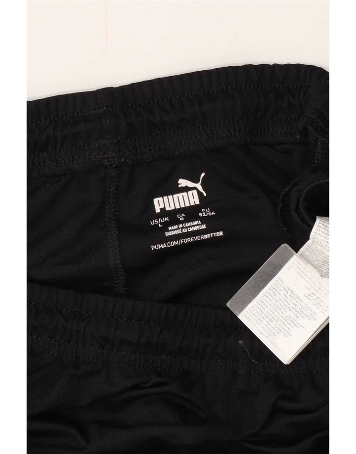 Puma - Pantalones cortos deportivos para hombre, talla grande, poliéster negro