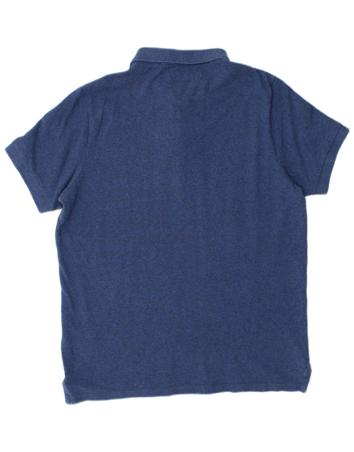 Superdry Polo para hombre de algodón azul marino grande