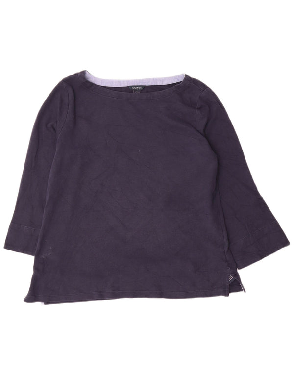 Nautica Top para mujer manga 3/4 UK 46 Grande Azul marino Algodón