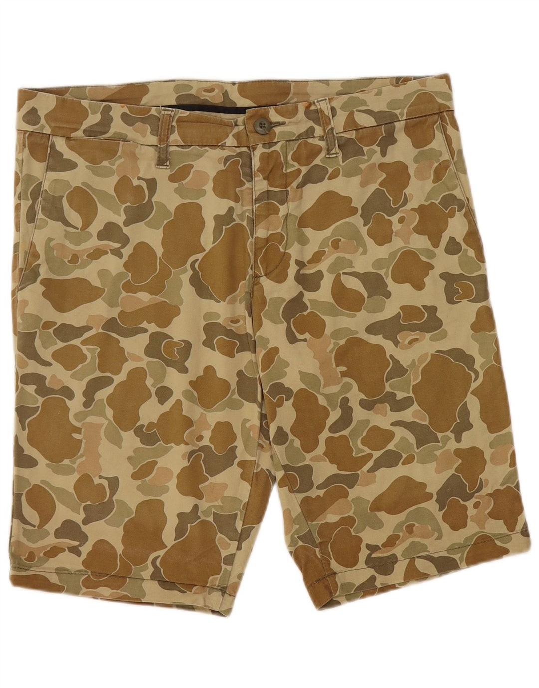 CARHARTT Bermudas Chinos para Hombre W32 Algodón Camuflaje Caqui Medio