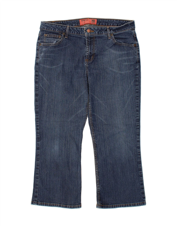 MOSSIMO Womens Crop Bootcut Jeans W34 L24 Navy Blue Vintage Mossimo and Second-Hand Mossimo from Messina Hembry 