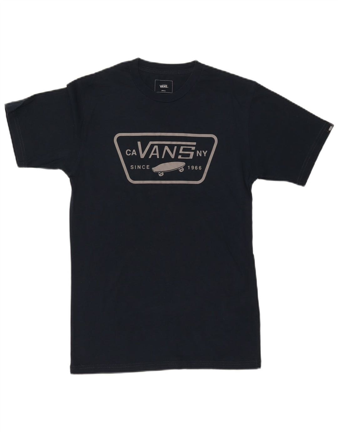 Vans Camiseta con gráfico de ajuste clásico para hombre Top pequeño de algodón azul marino