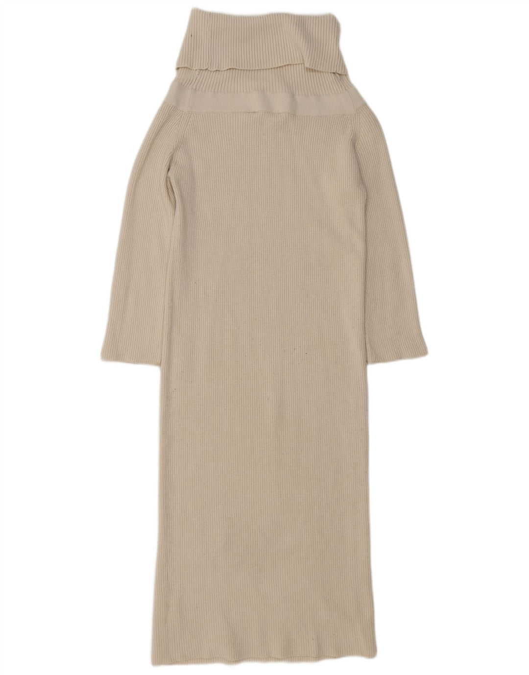 Zara Vestido tipo jersey para mujer UK 44 Viscosa beige medio