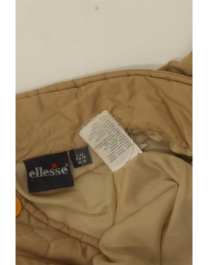 Ellesse Chaqueta acolchada extragrande para mujer UK 10 Small Beige Poliéster