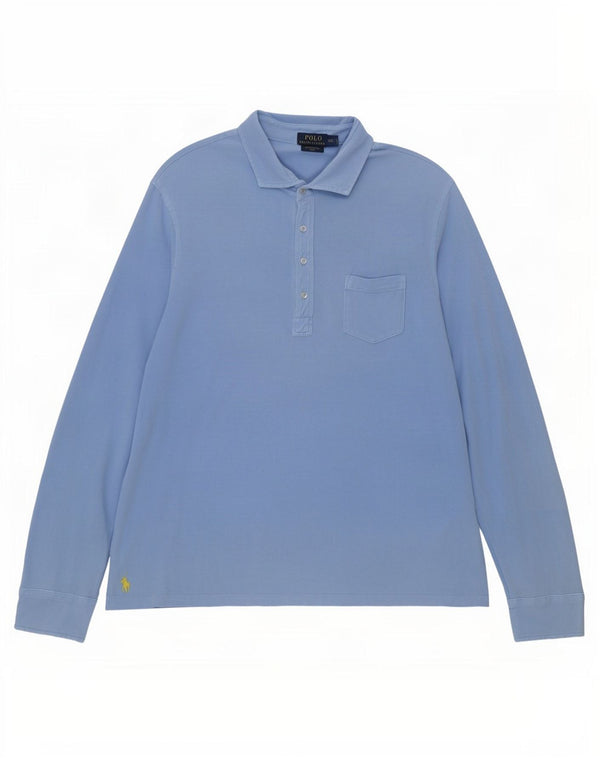 Polo Ralph Lauren Camisa de manga larga para hombre 2XL Algodón azul