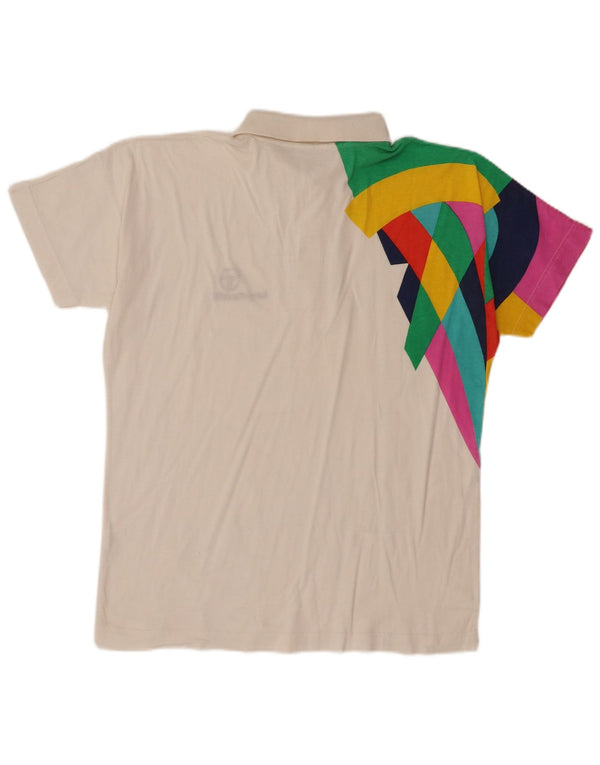 Sergio Tacchini Polo De Hombre De Algodón Color Block Blanco Mediano