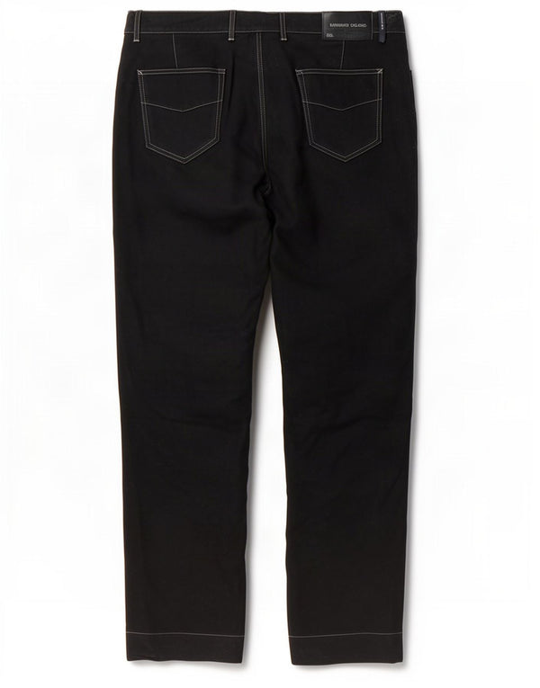 Trussardi Pantalón chino recto para hombre IT 52 XL W36 L34 Negro Algodón