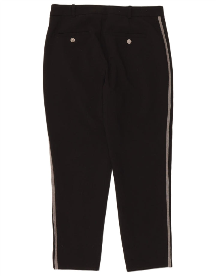 ZARA Mujer Pantalón Chino Slim Small Negro Colorblock
