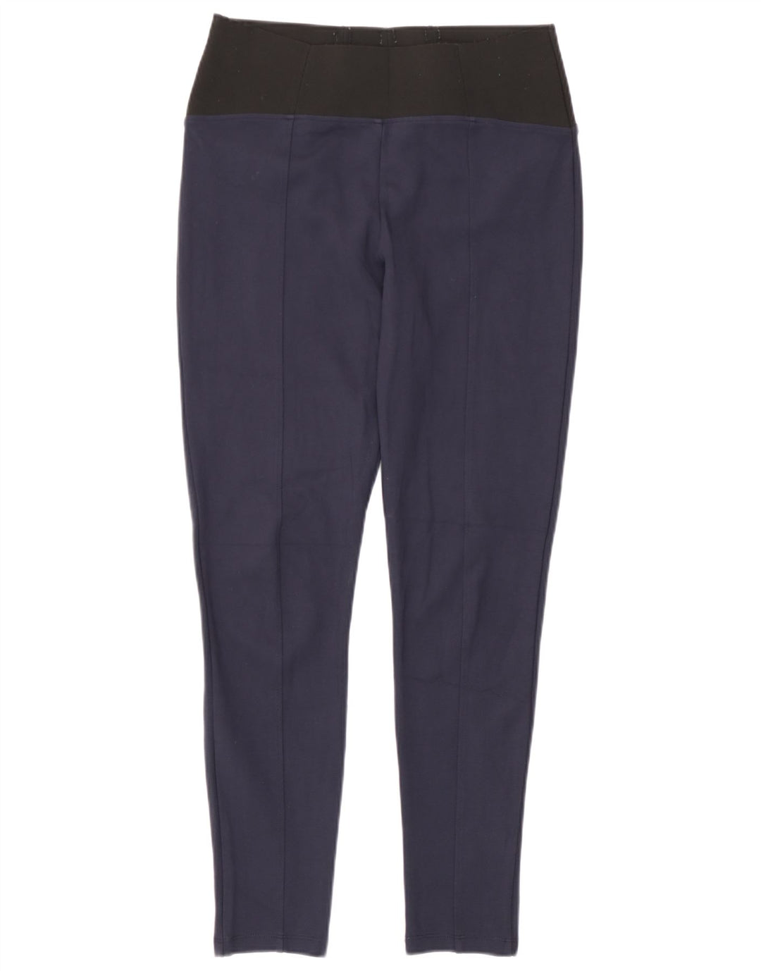 Marks & Spencer Leggings de ajuste regular para mujer, talla 42, talla mediana, viscosa azul marino