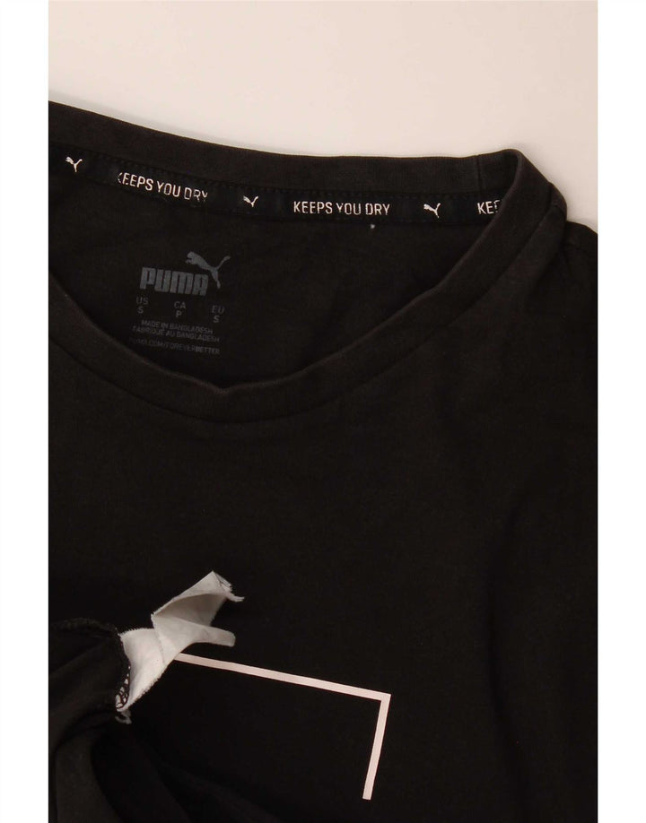 Puma - Camiseta gráfica para hombre, talla pequeña, color negro