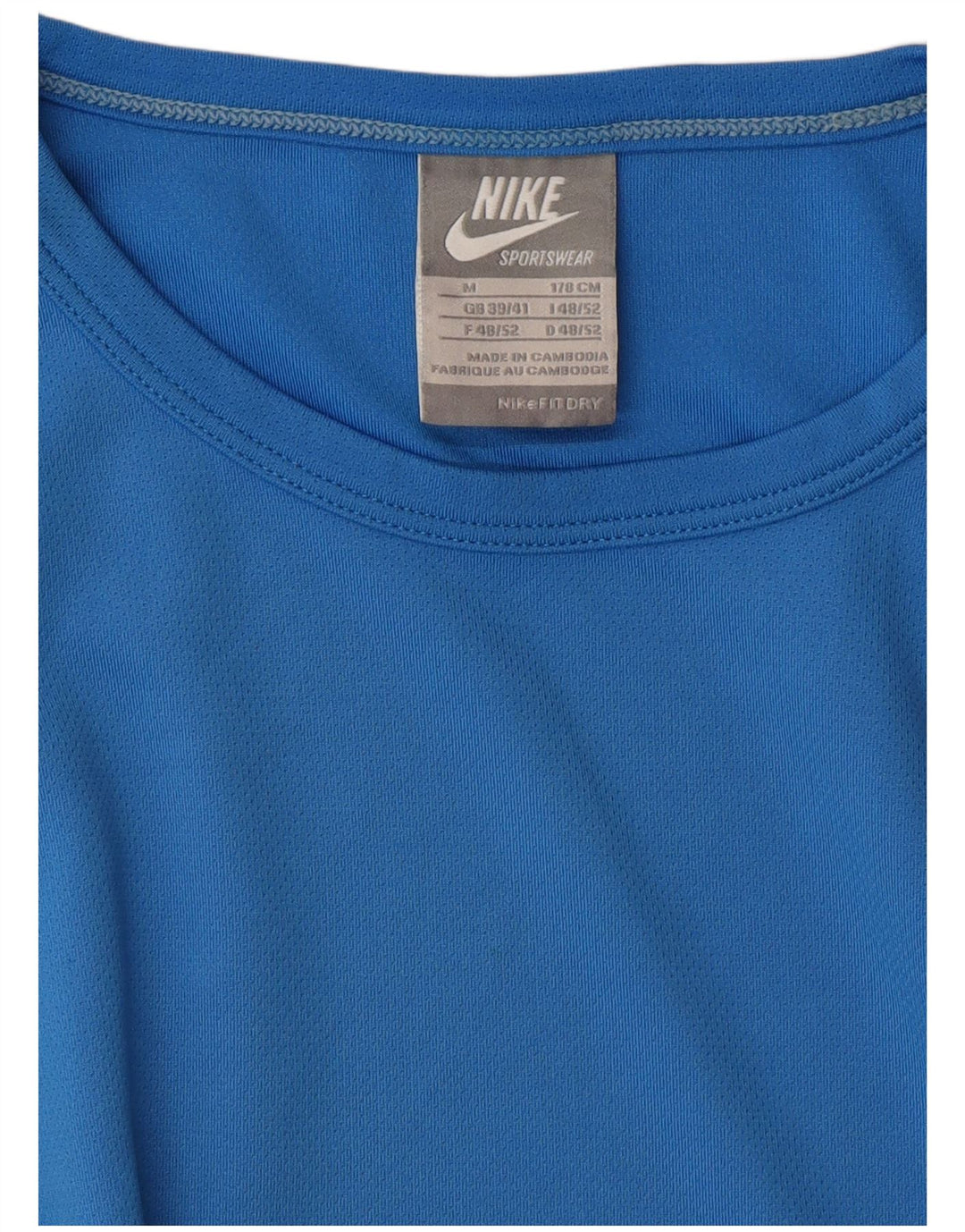 Camiseta NIKE Fit Dry para hombre UK 39/41 Azul medio