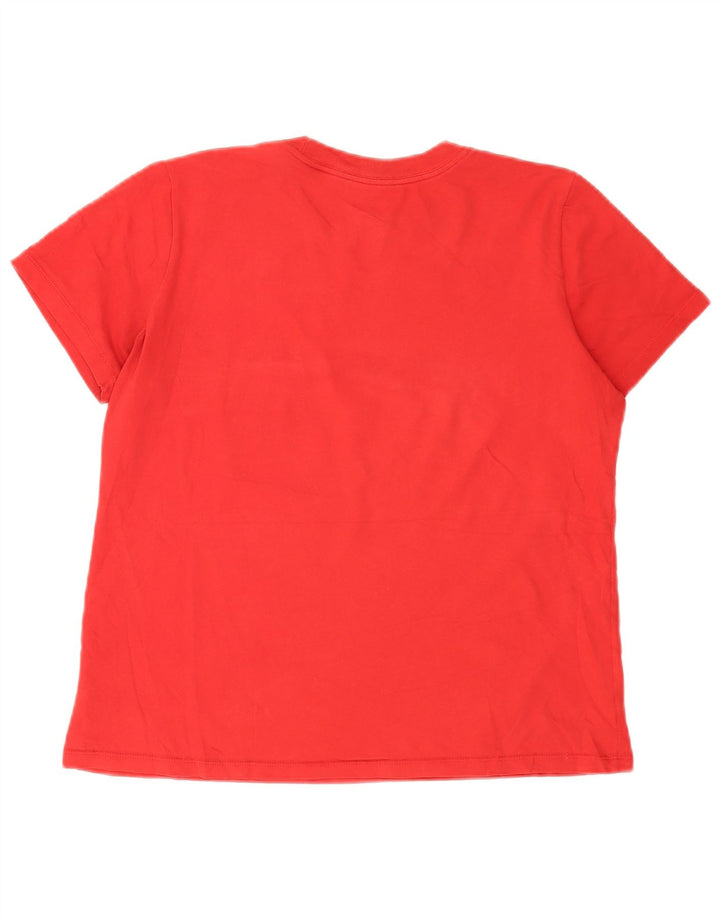 Camiseta Nike Dri Fit Graphic para hombre, parte superior de algodón rojo mediano