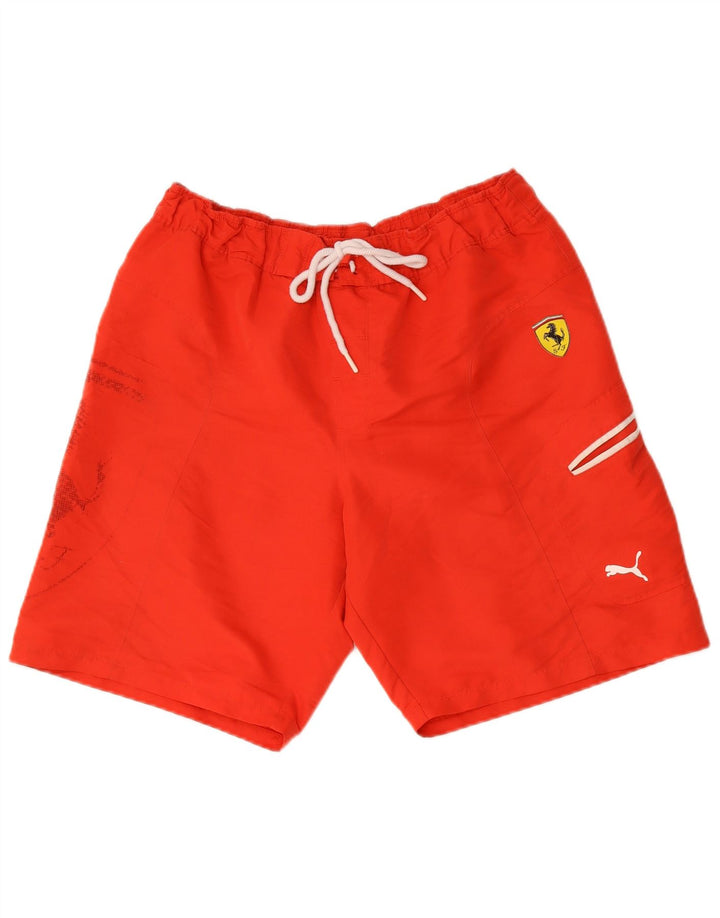 Puma Hombre Ferrari Graphic Bañador Shorts Mediano Rojo Poliéster