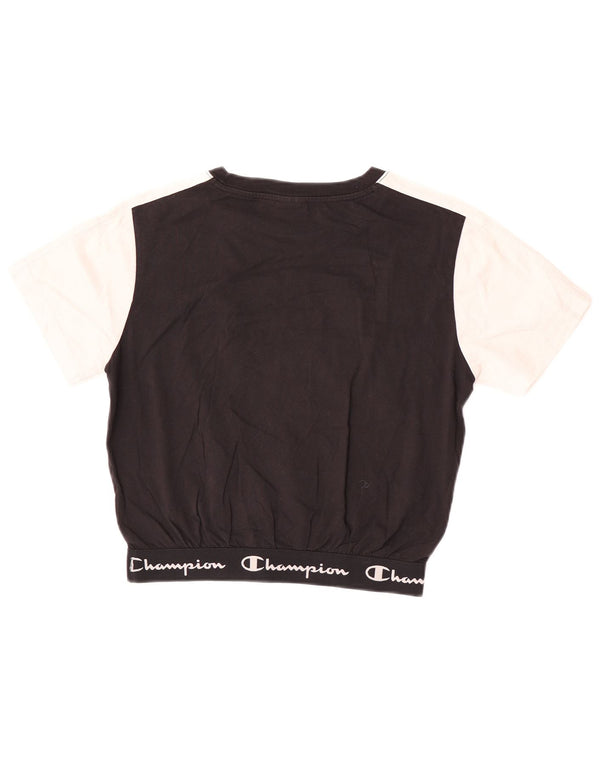 Champion Camiseta Corta Gráfica para Mujer UK 40 Medium Black Colorblock