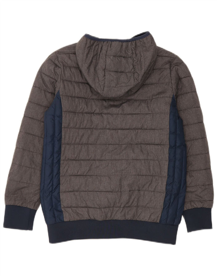Ellesse Chaqueta acolchada con capucha para niño 12-13 años Nylon color block gris