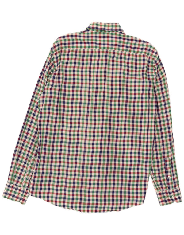 Camisa de franela Lacoste Slim Fit para hombre Talla 42 Grande Cuadros multicolores