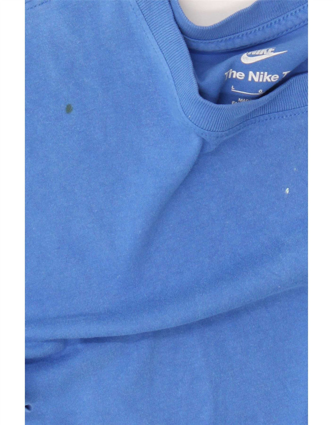 Camiseta Nike Hombre Top Grande Azul Algodón
