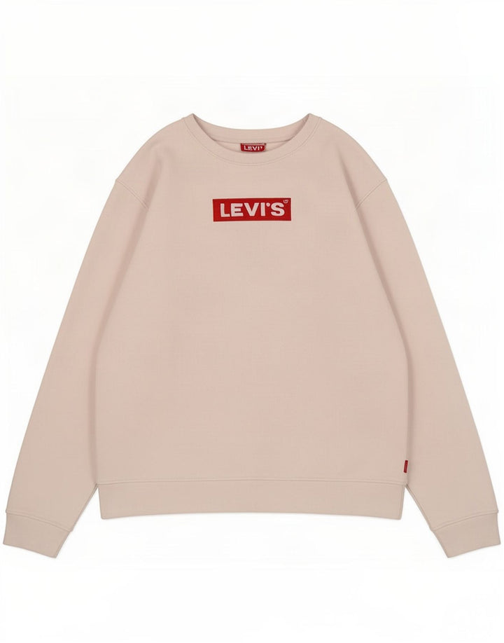 Levi's Hombre Sudadera Gráfica Jersey Pequeño Algodón Blanco