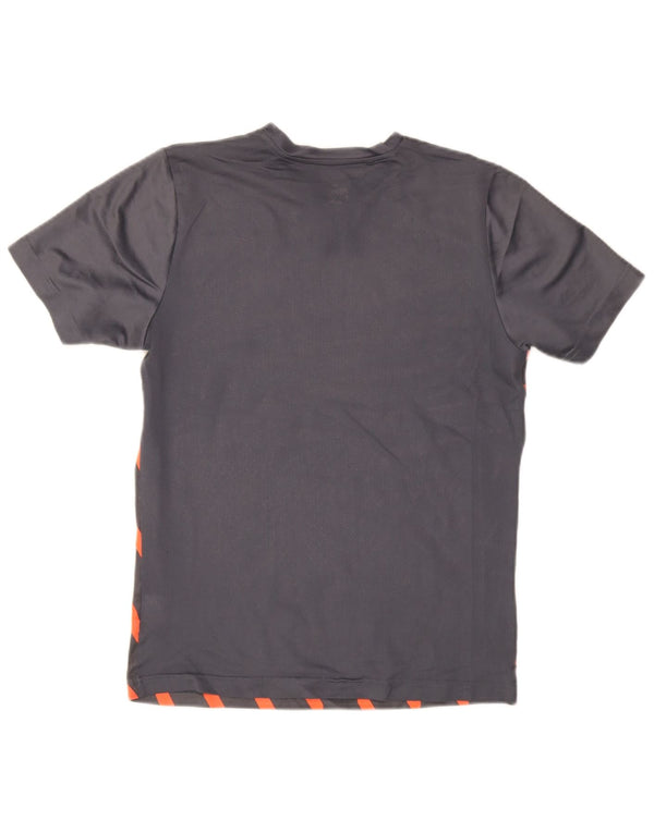Puma Mens T-Shirt Top Small Grey Striped Polyester