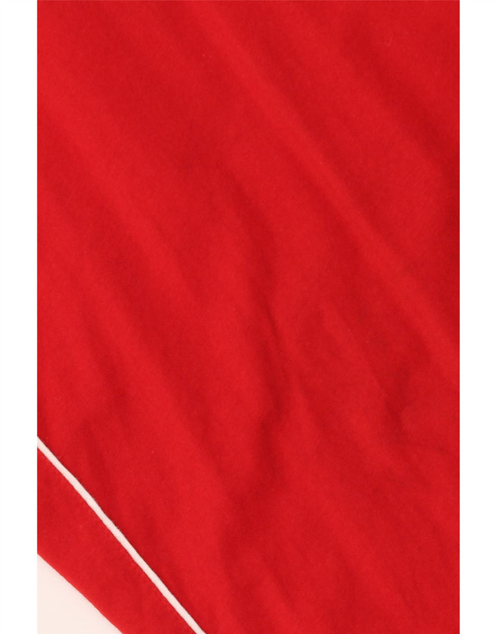ADIDAS Camiseta gráfica Italia para hombre Top grande de algodón rojo