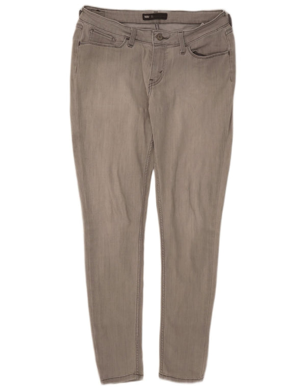 Levi's Vaqueros pitillo de cintura baja para mujer W31 L30 Algodón gris