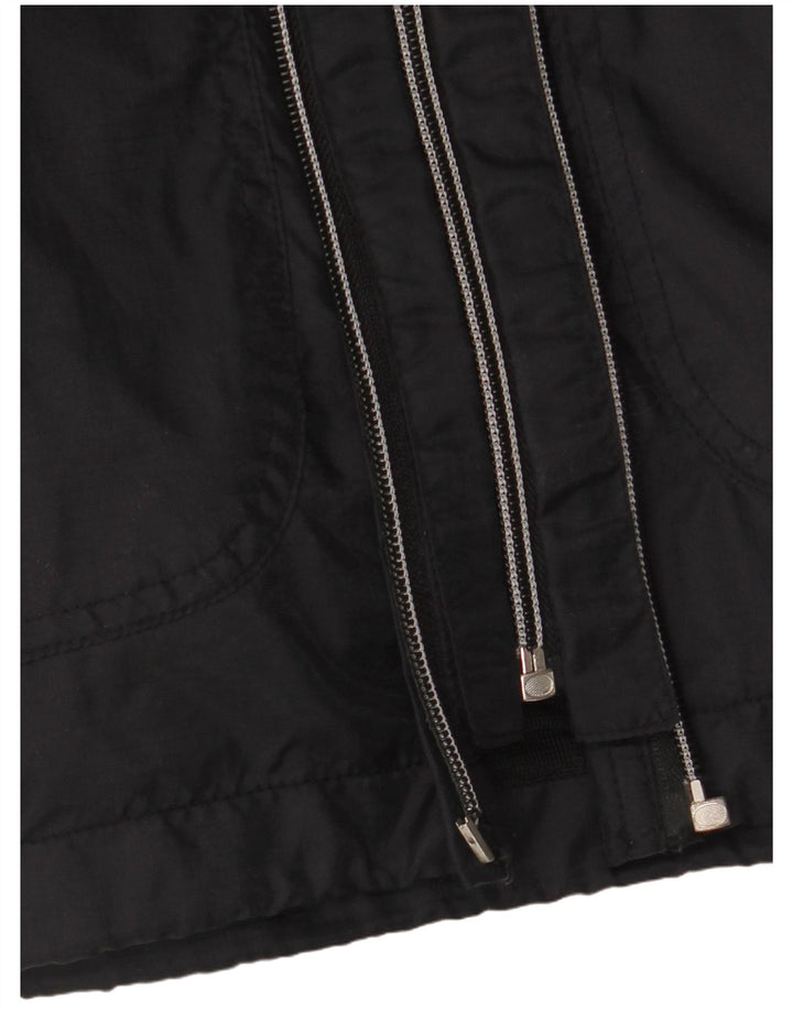 Fila Chaqueta cortavientos con capucha para hombre Reino Unido 40 Grande Poliamida negra