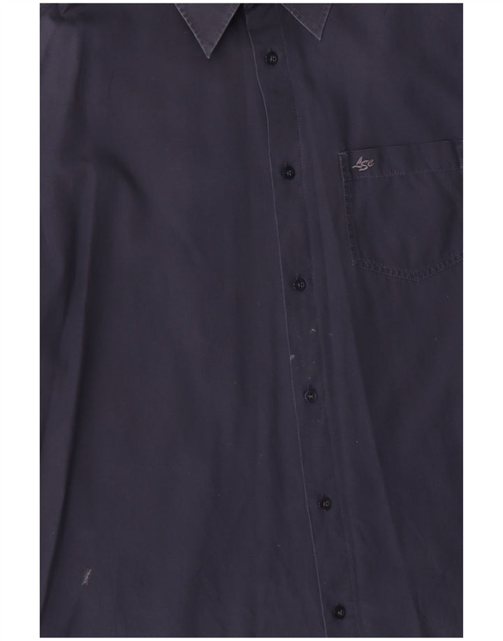 Camisa Levi's para hombre grande de algodón azul marino