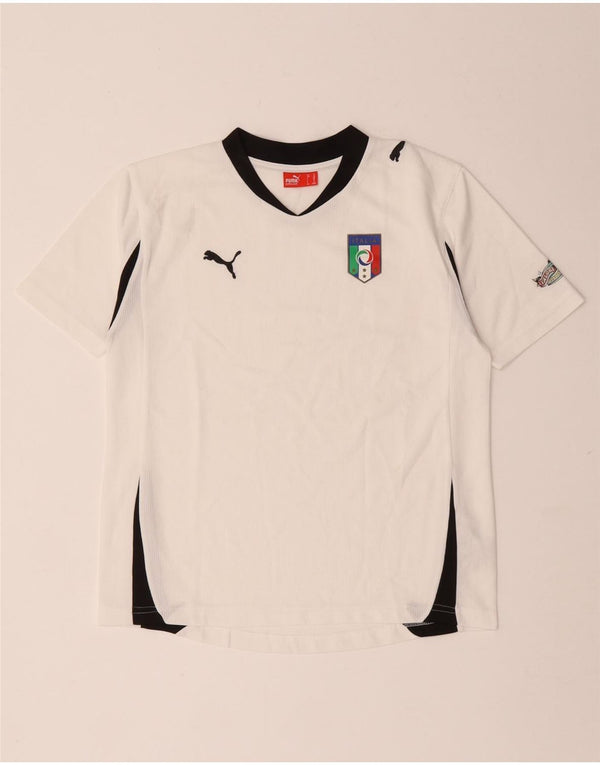 Puma Boys Italia Camiseta Top 11-12 años Blanco Colorblock Poliéster