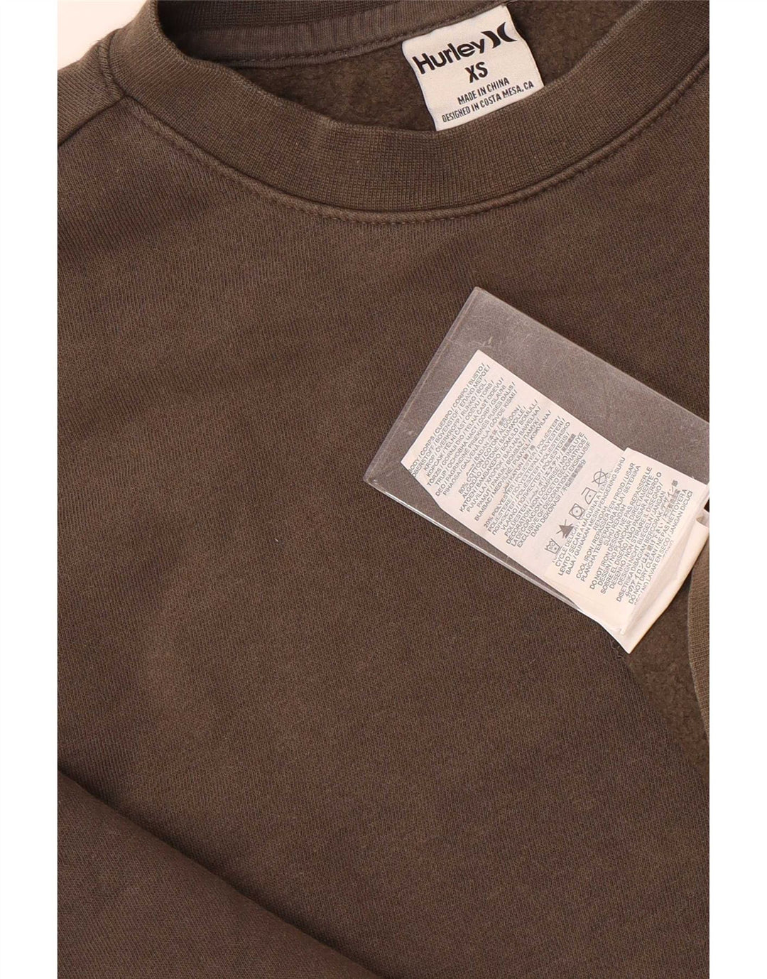 Hurley Hombre Graphic Sudadera Jumper XS Algodón Marrón