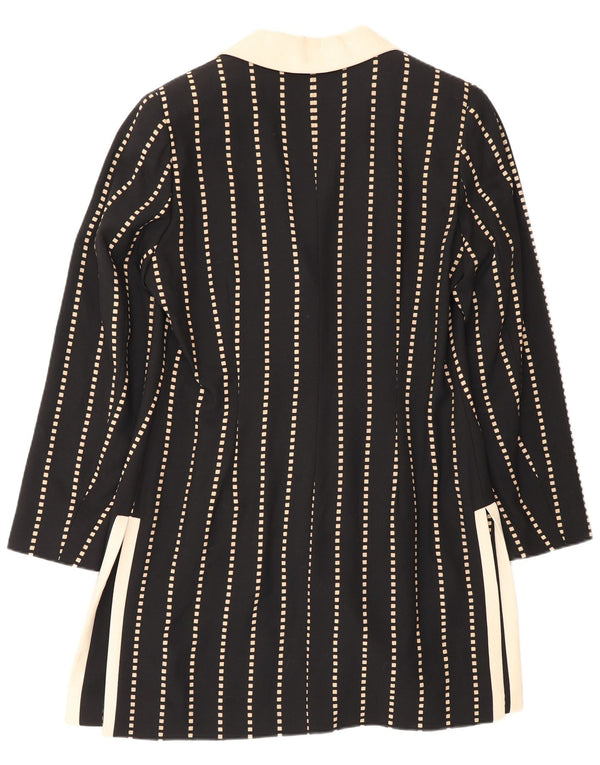 Edward Chaqueta larga para mujer con 3 botones, IT 46, grande, color negro a rayas