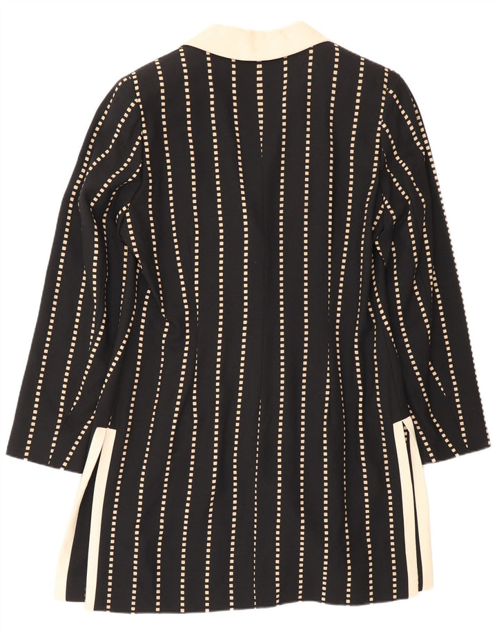 Edward Chaqueta larga para mujer con 3 botones, IT 46, grande, color negro a rayas