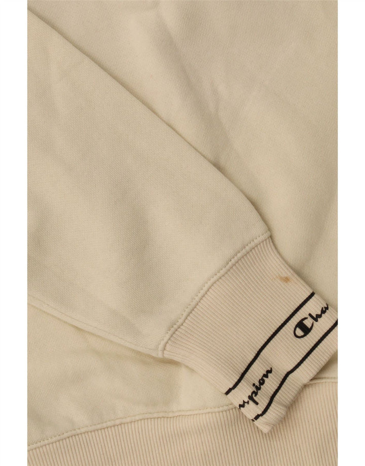 Champion Sudadera de gran tamaño con gráfico para mujer UK 10 Small Off White