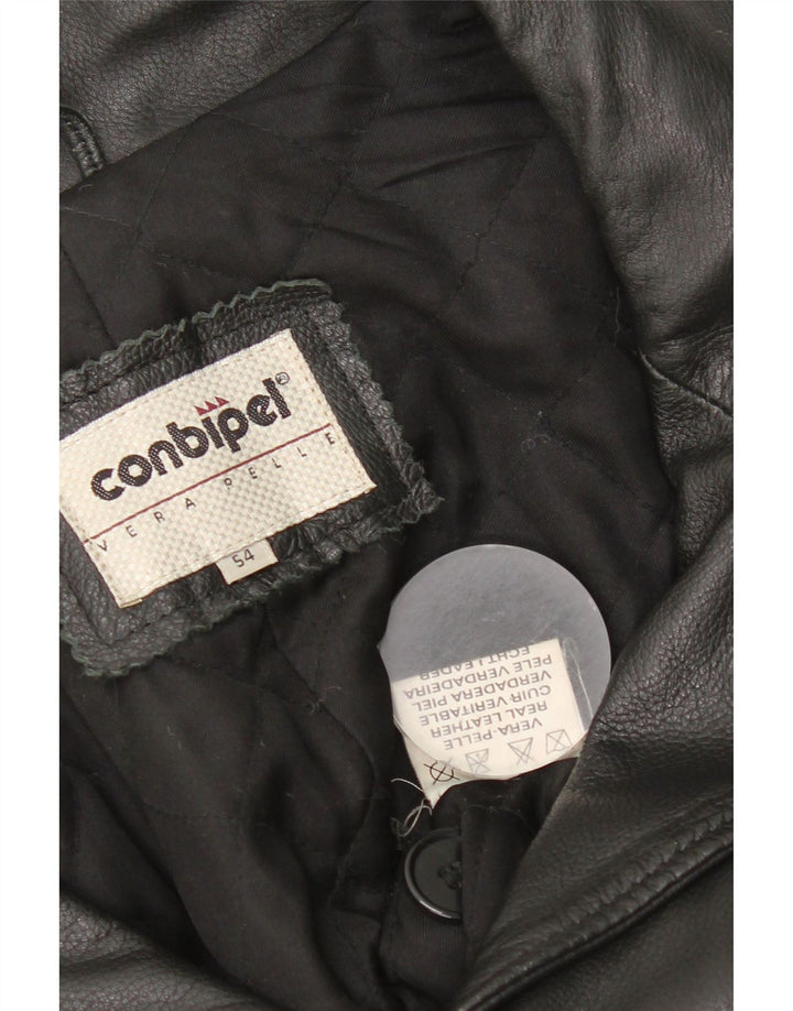 Conbipel Chaqueta de cuero para hombre IT 54 XL Cuero negro