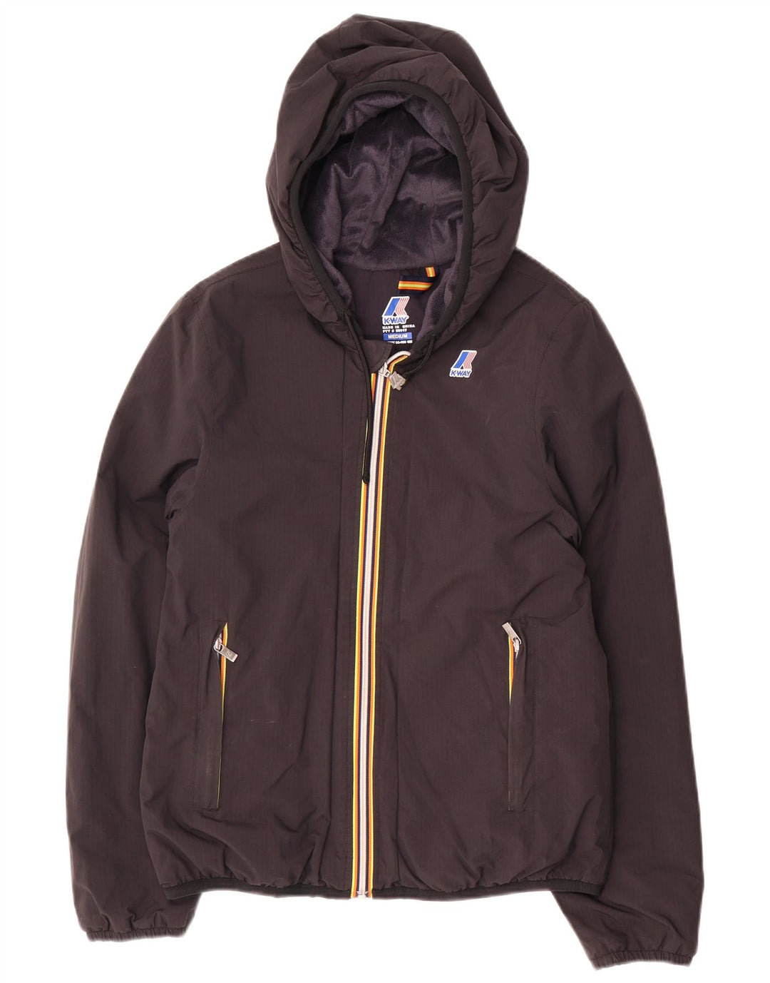 Chaqueta cortavientos con capucha para mujer K-Way UK 44 Mediana Poliamida negra