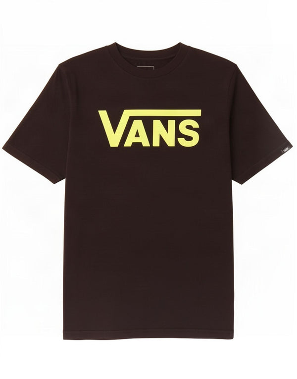 Vans Boys Custom Fit Graphic T-Shirt Top 12-13 Years Large Black Cotton