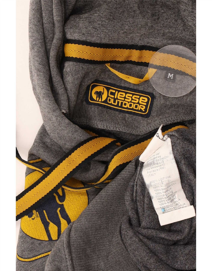 Ciesse Piumini Hombre Sudadera Con Capucha Gráfica Jersey De Algodón Gris Medio